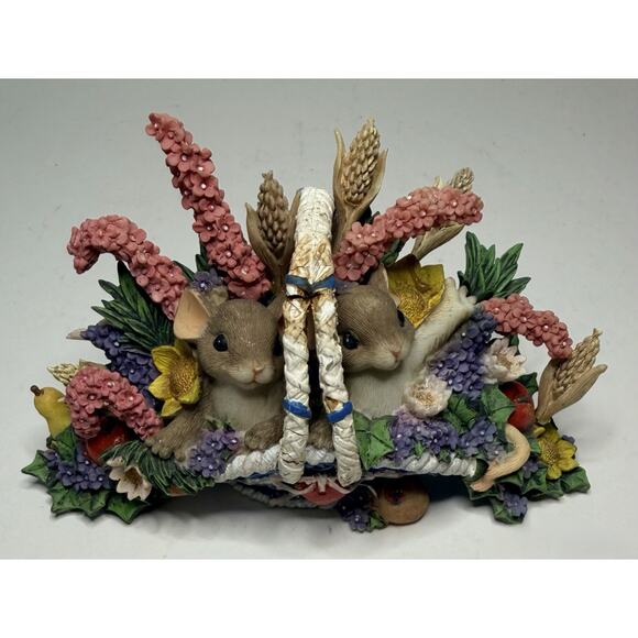 Rare Charming Tails Country Luv-In 88/141 Fitz & Floyd Mice Figurine Read Desc. - Picture 1 of 10